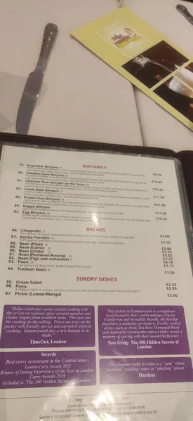 menu 2 of Shilpa Indian Restaurant, Hammersmith