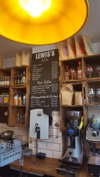 menu 1 of Lewis's café bar