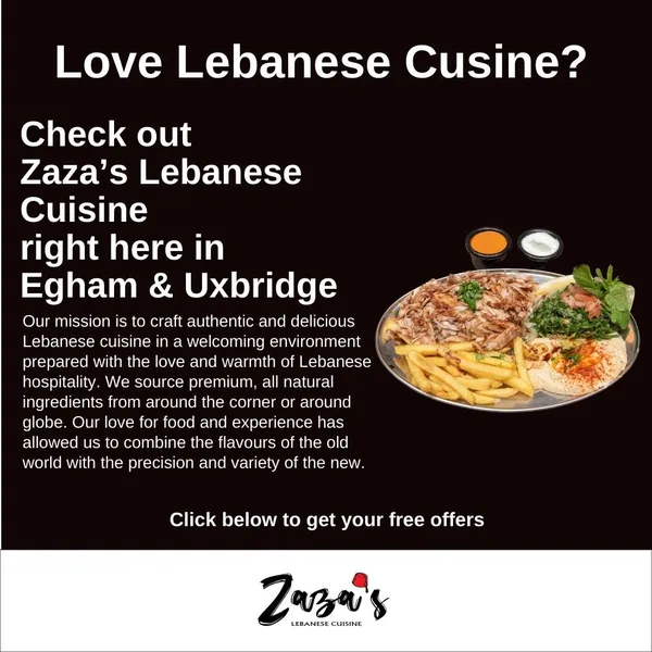 menu 2 of Zaza's Lebanese Cuisine