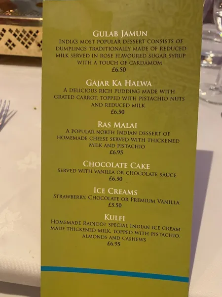 menu 1 of Rajdoot Indian Restaurant