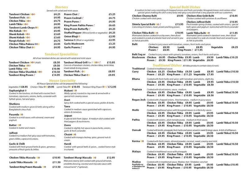 menu 1 of Shimla Restaurant