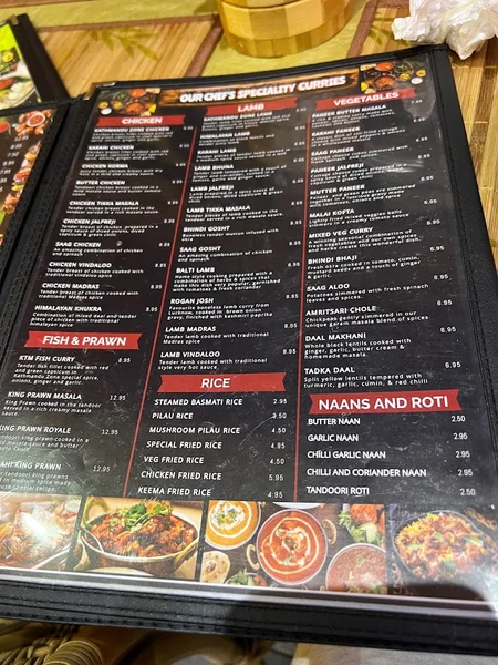 menu 1 of Kathmandu Zone, Nepalese Restaurant, Hounslow