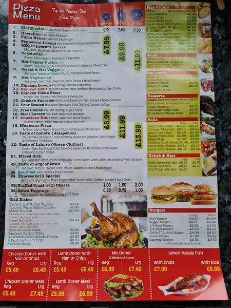 menu 2 of Express Grill & Curry