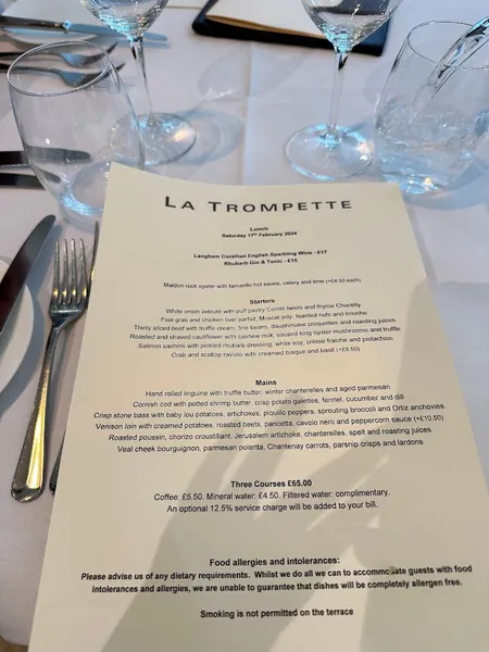 menu 1 of La Trompette