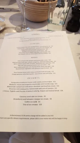 menu 2 of Spring Restaurant