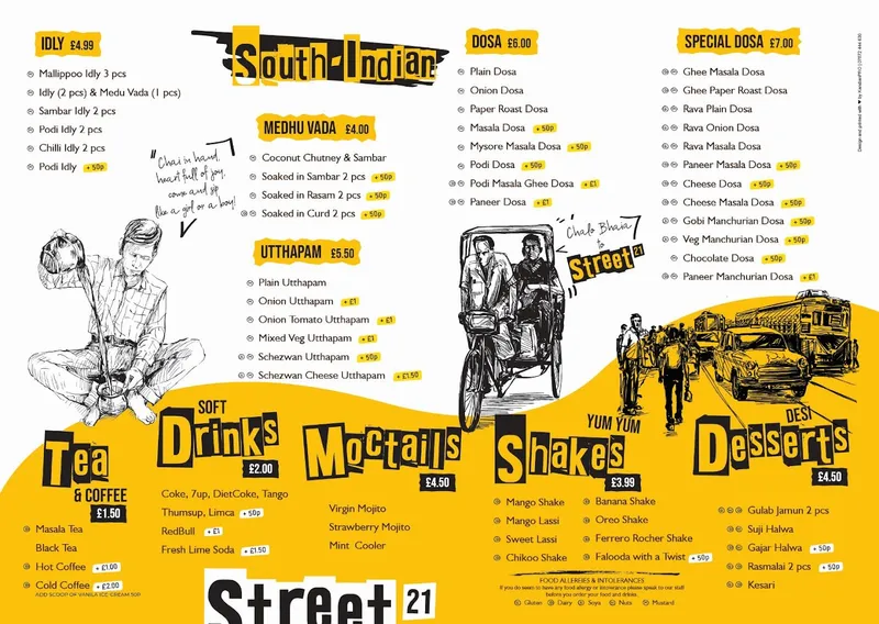 menu 1 of Street 21