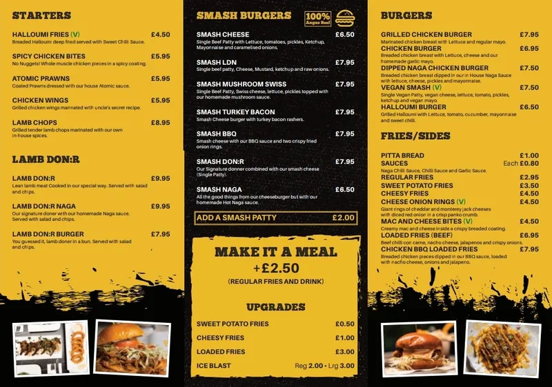 menu 0 of BURG:R Hounslow