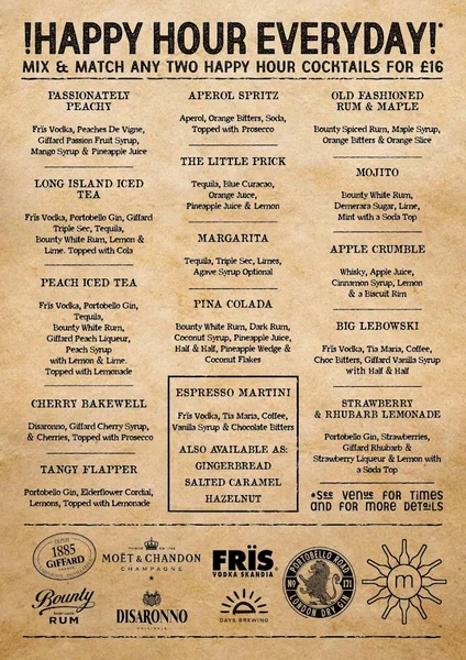 menu 2 of Richmond Vault Gastropub, Craft Beer & Cocktails