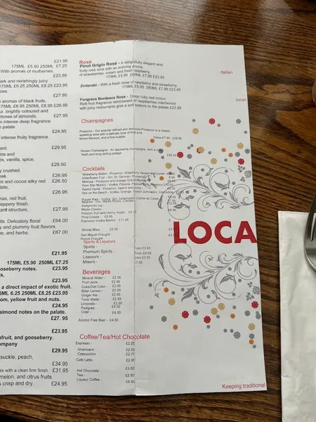 menu 2 of Locanta italian restaurant