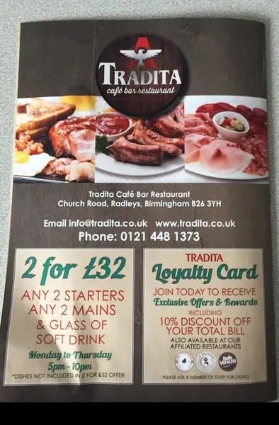 menu 2 of Tradita