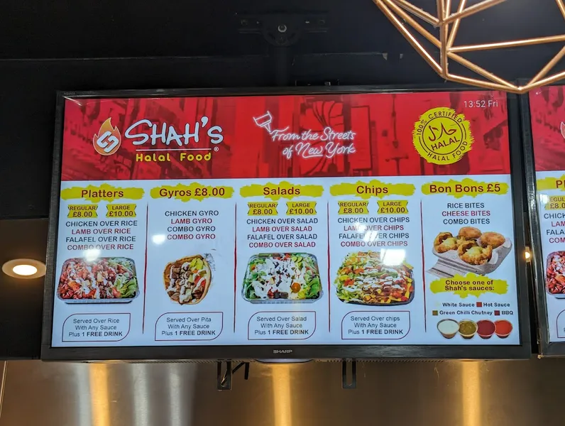 menu 2 of Shahs Halal Food Shadwell