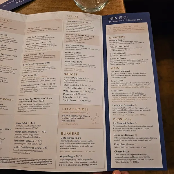 menu 0 of Côte Ealing