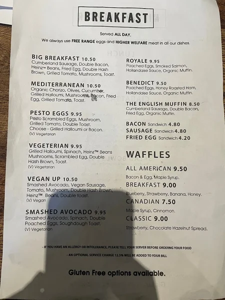menu 1 of The Green Cafe