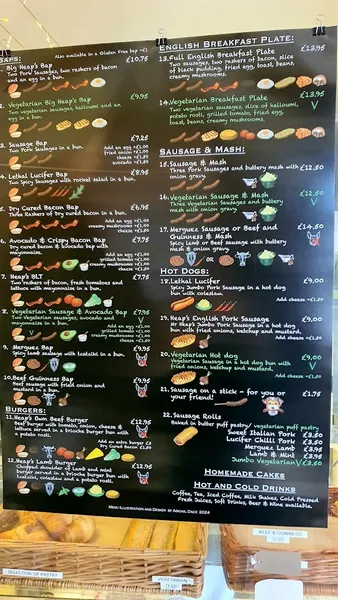 menu 1 of Heap's Sausage Café