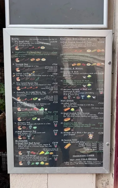 menu 2 of Heap's Sausage Café