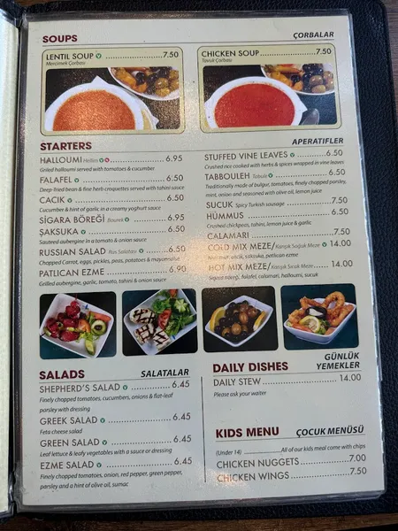 menu 2 of Efes