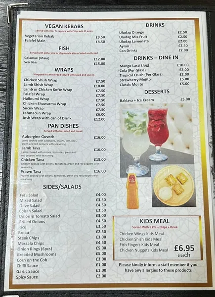 menu 1 of Adana Turkish with Fusion