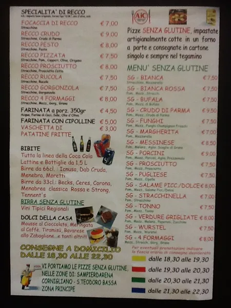 menu 2 of Franco