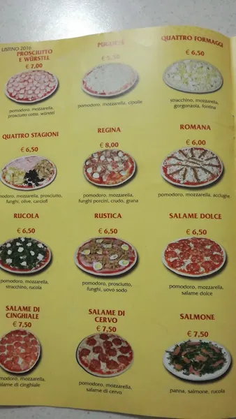 menu 0 of Pianeta Pizza Genova