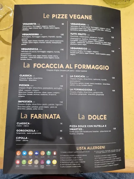 menu 1 of Grano D’Oro