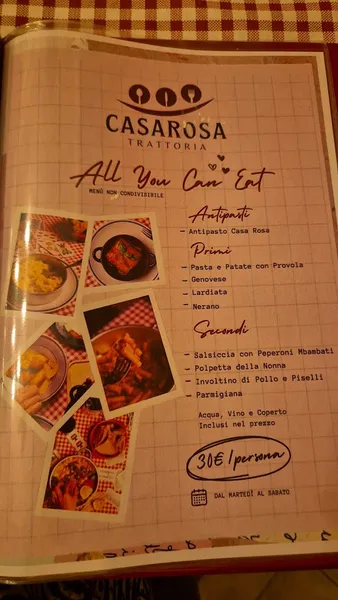 menu 0 of CasaRosa Trattoria