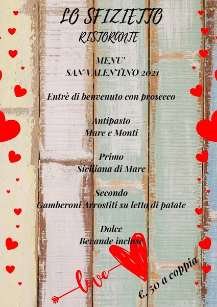 menu 1 of Lo Sfizietto