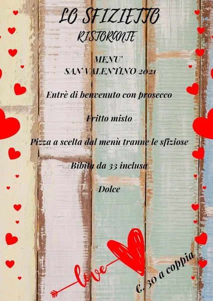 menu 2 of Lo Sfizietto