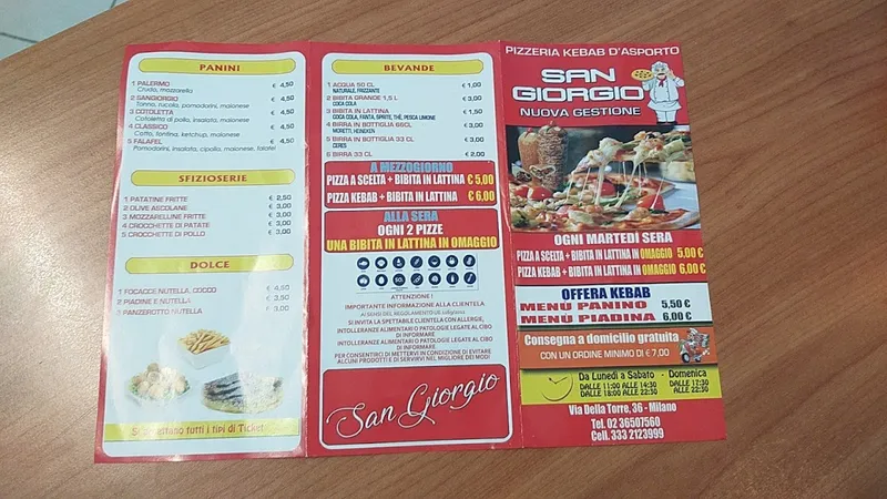 menu 0 of San Giorgio