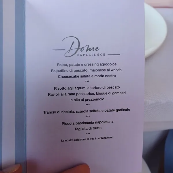 menu 0 of Dome Experience