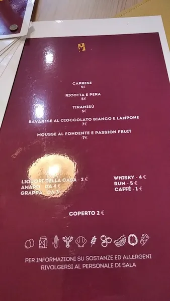 menu 2 of Vulìo- Gusto Divino