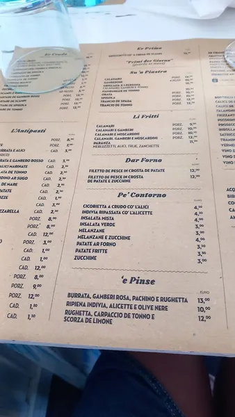 menu 0 of La Fraschetta del pesce EXPRESS