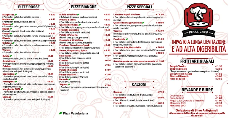 menu 0 of Pizza Chef Roma