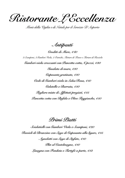 menu 2 of Ristorante Pizzeria L'Eccellenza Di Uku