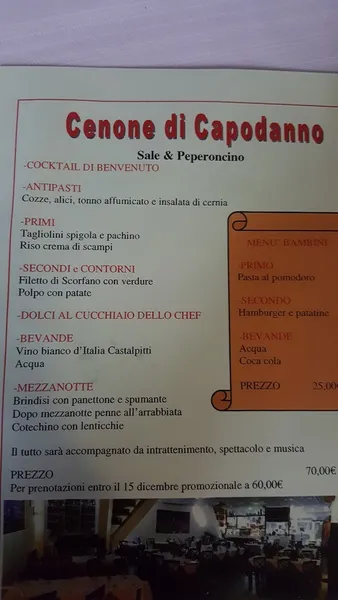 menu 1 of Sale & Peperoncino