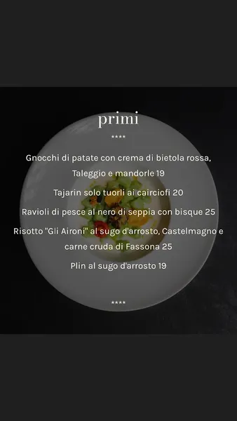 menu 0 of Ristorante Saluce