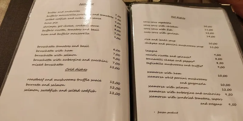 menu 1 of Vini e Buffet - Enoteca e Ristorante