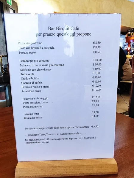 menu 1 of Bisquit Café