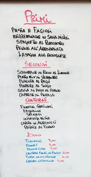 menu 1 of Trattoria Casa mia