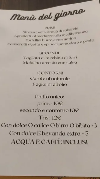 menu 2 of Premiato Pastificio Marconi