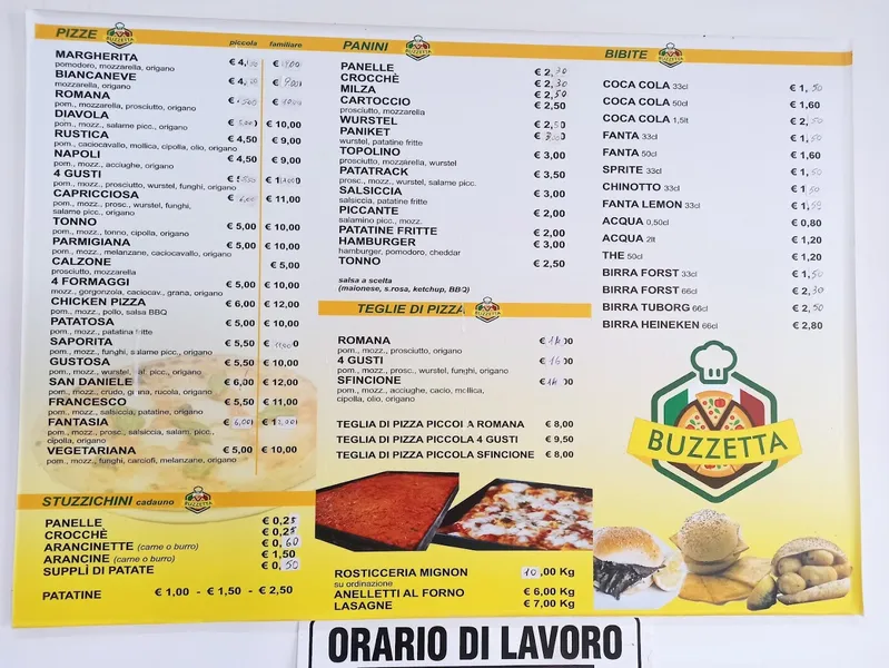 menu 0 of Buzzetta Vito