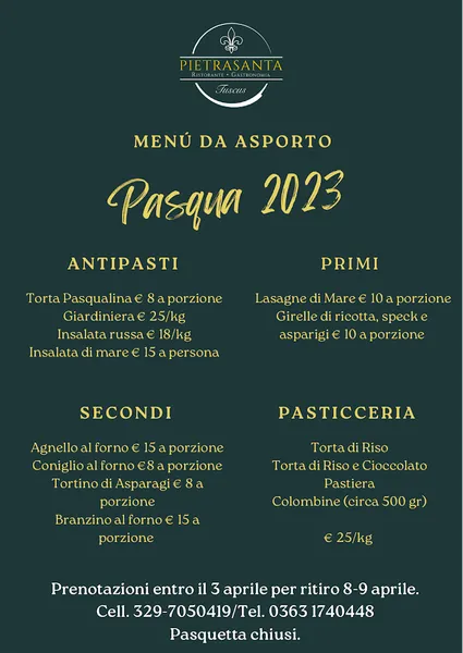 menu 1 of Pietrasanta