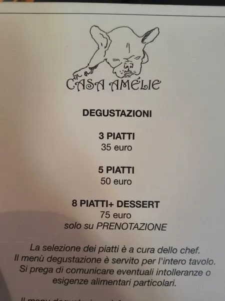 menu 0 of Casa Amélie