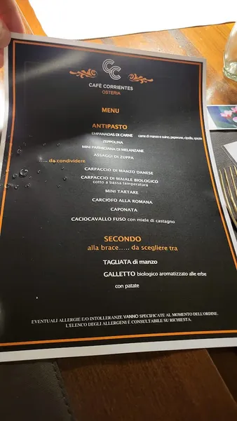 menu 0 of Cafè Corrientes