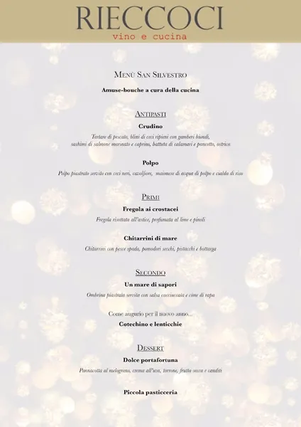 menu 1 of Rieccoci