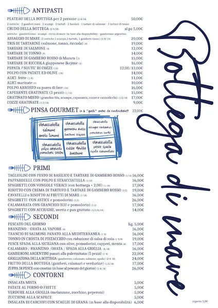 menu 0 of Bottega di mare