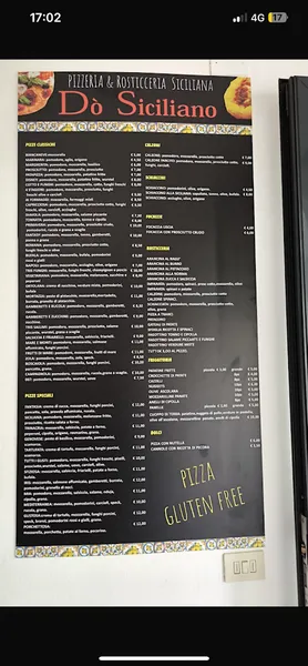 menu 1 of Dó Siciliano