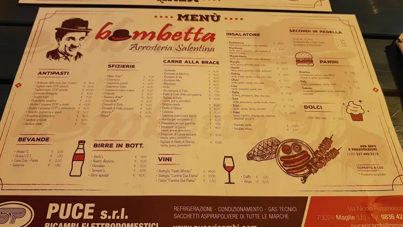 menu 1 of Bombetta