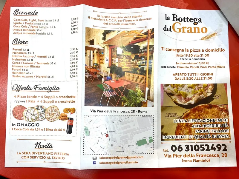 menu 0 of La Bottega del Grano