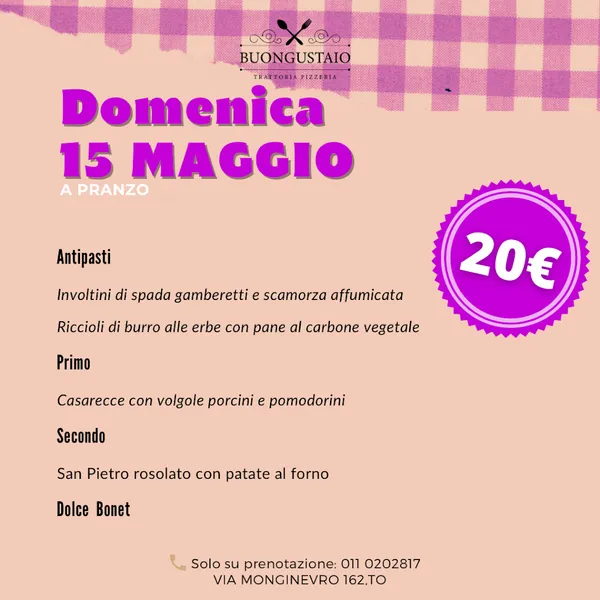 menu 2 of Buongustaio