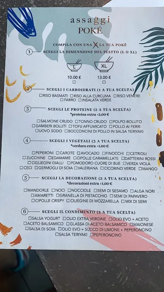 menu 0 of Assaggi